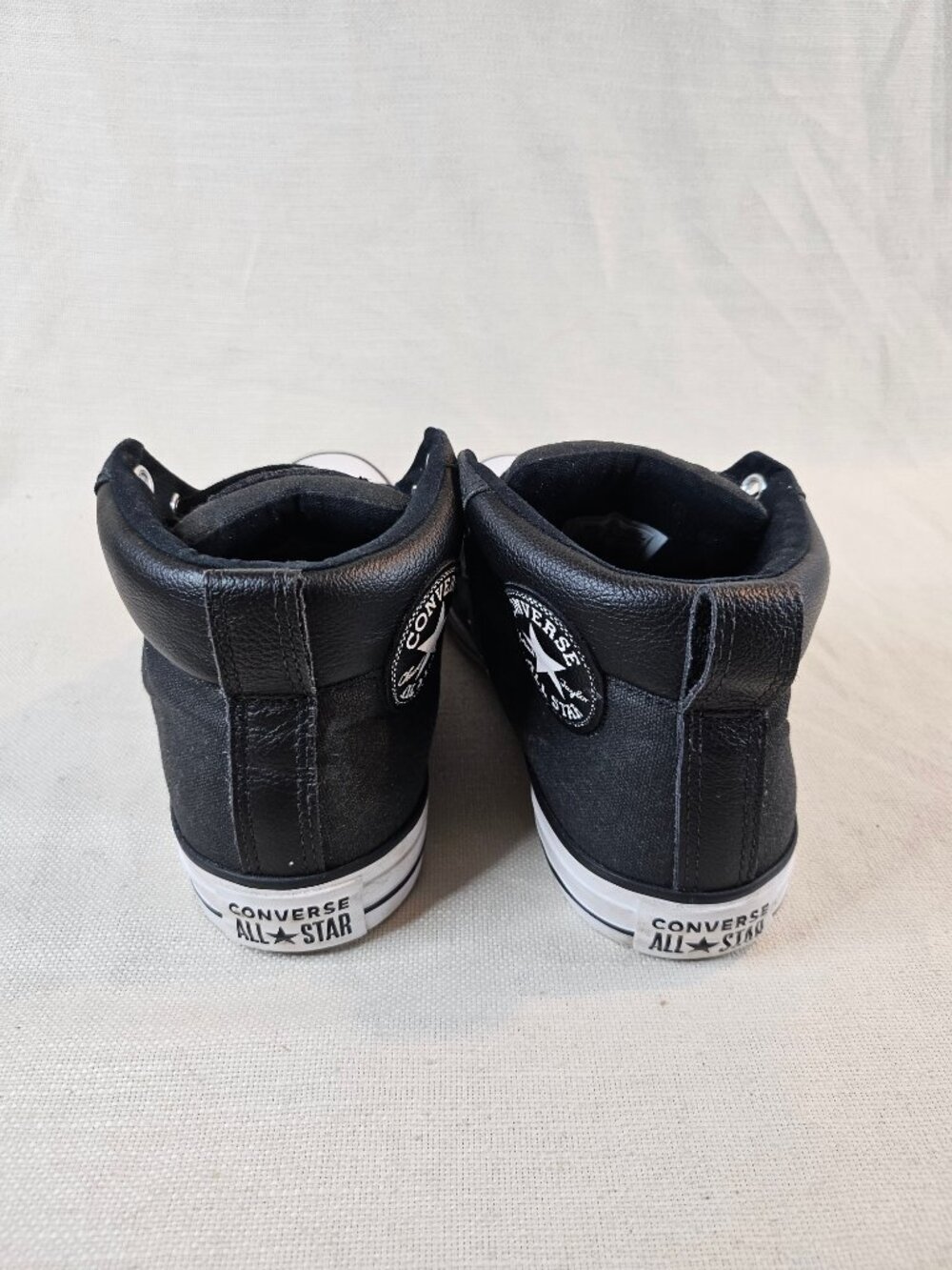 Converse Black and White Mid-Top Sneakers - Picture 5 of 8